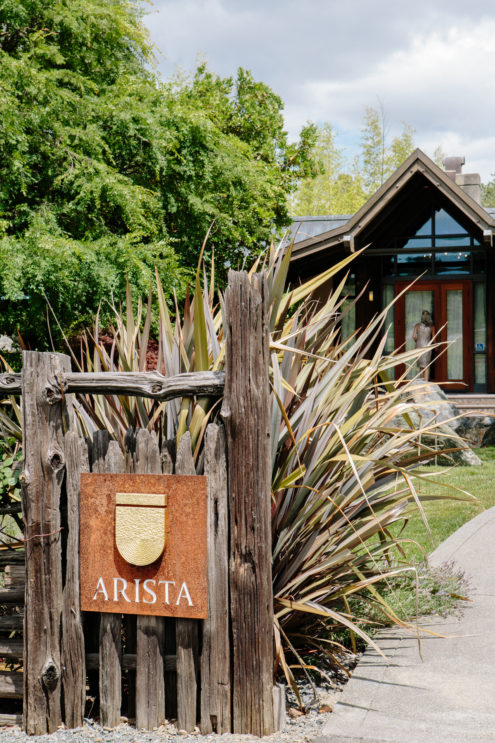 The front of Arista Winery.