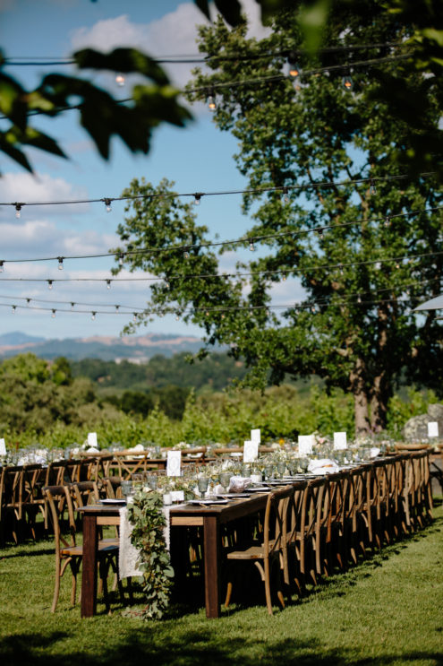 Stunning wedding tabletop at Arista Winery.