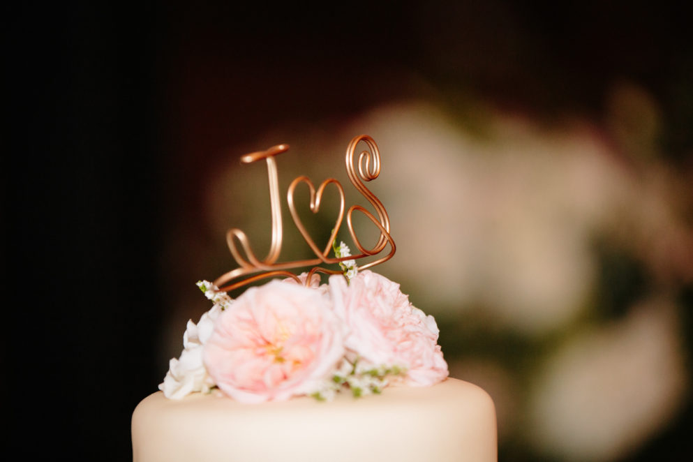 Custom rustic wedding cake topper