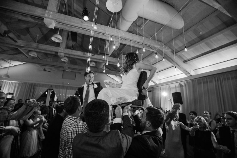 Dancing the hora at this Solage wedding reception.