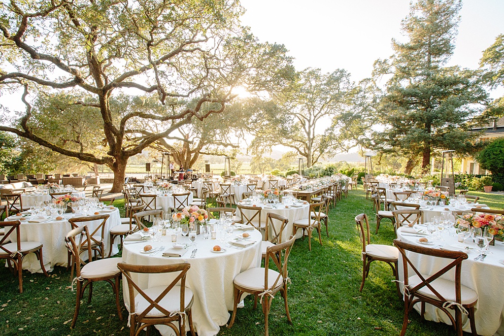 Reception area at beltane ranch wedding by michelle walker photography