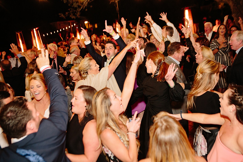 guests dancing at Beltane Ranch wedding