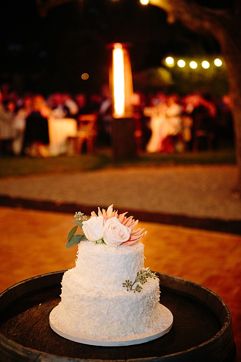 wedding cake close up at Beltane Ranch wedding