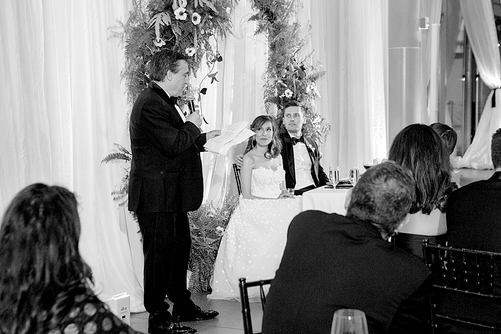 dinner speeches at California Academy of Sciences Wedding