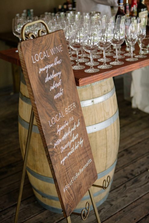 drinks at calistoga ranch wedding by michelle walker photography