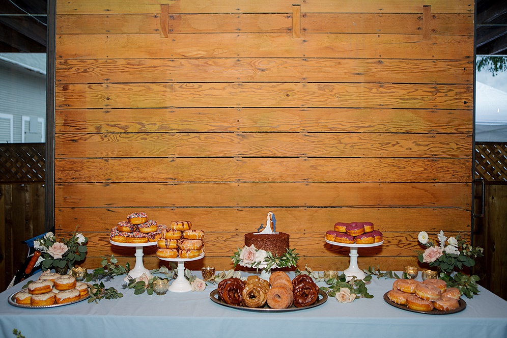 Dessert table at Campovida winery wedding