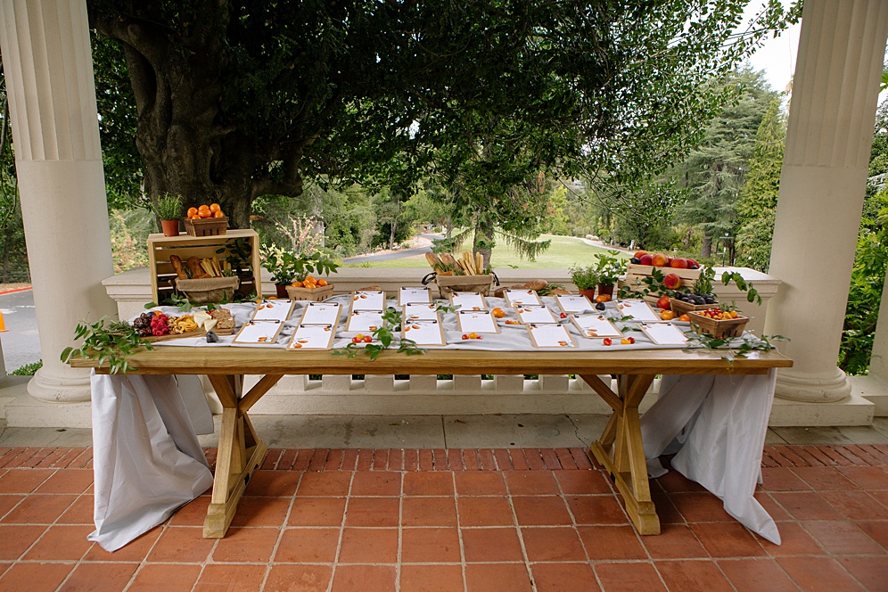 Table decorations at Villa Montalvo Wedding