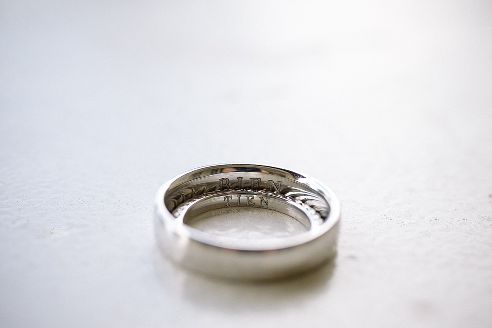 Rings at Villa Montalvo Wedding