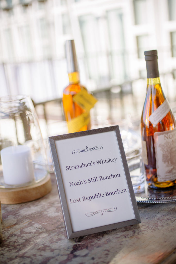 Whisky tasting at a wedding at Chalk Hill Estate.